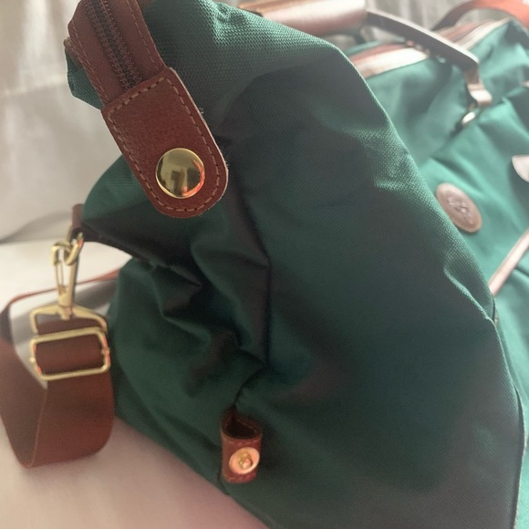 Vintage Ralph Lauran Polo Green Canvas and Leather Duffle Bag - Picture 7 of 8